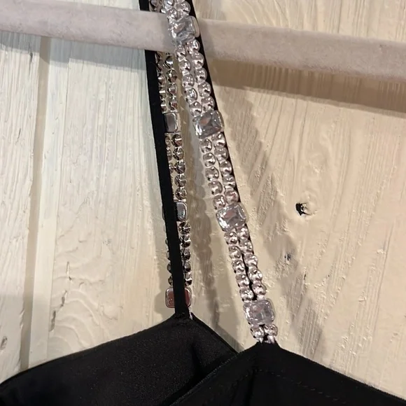 Joseph Ribkoff Mini Dress with Rhinestone Bra Size 12 - Picture 7 of 12